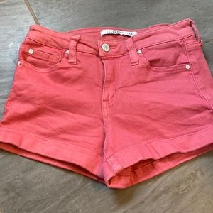 Celebrity pink size 1 coral denim shorts